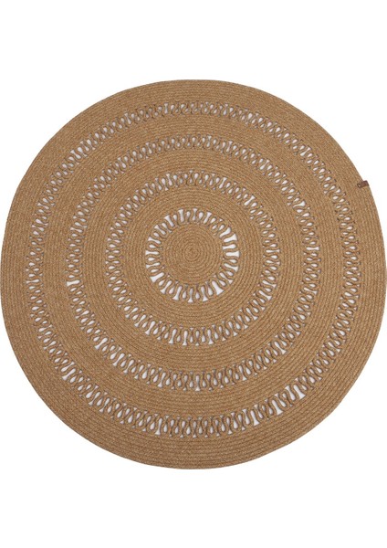 Reygon Ege 5 Hasır Daire Dekoratif El Örgüsü Kilim Yolluk Halı