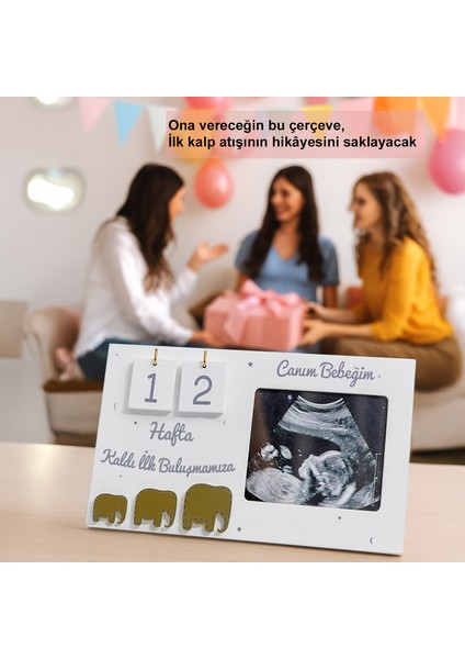 Ultrason Geri Sayım Çerçevesi| Hamile Hediyelik, 40 Hafta Hamilelik Takvimi, Ilk Fotoğrafım Sonogram indirimleri