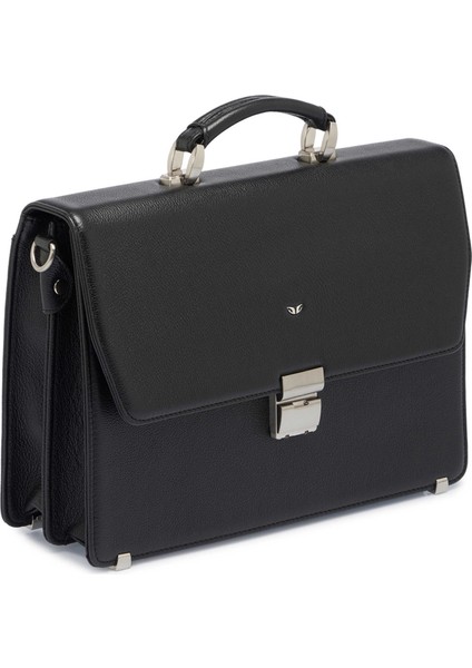 Siyah Hakiki Deri Erkek Evrak Çantası - S1EV00021532-A6F fiyatları