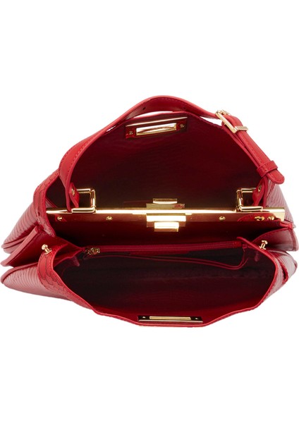 Kırmızı Hakiki Deri Kadın El Çantası - S25K1BC80444-D5J fırsatları