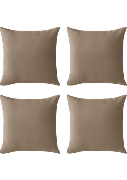 Vizon Kırlent Kılıfı 4'lü Set - Gizli Fermuarlı - Kadife Dokulu fiyatları