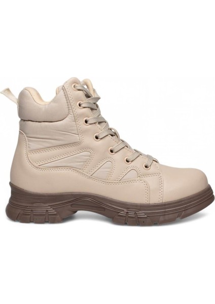 Zenne 24087 Cilt Bej Vizon Paraşüt Kumaş Su Itici Kaymaz Kadın Kışlık Bot modelleri