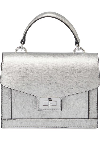 Gri Hakiki Deri Kadın El Çantası - S24K1BC80266-U8K