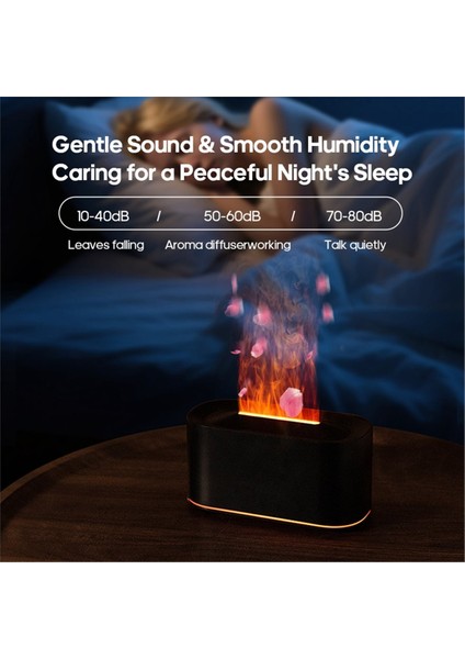 USB Mini Aroma Yayıcı Uçucu Yağ Difüzörü Simülasyon Alev Uçucu Yağ Aromaterapi Masaüstü Hava Nemlendirici Beyaz (Yurt Dışından) indirimleri