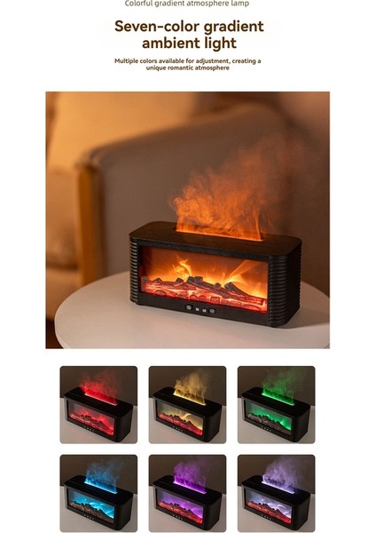 Aromaterapi Nemlendirici Simüle Şömine Alev Nemlendirici 250ML USB Sessiz Nemlendirici (Yurt Dışından) modelleri