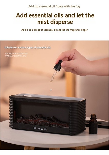 Aromaterapi Nemlendirici Simüle Şömine Alev Nemlendirici 250ML USB Sessiz Nemlendirici (Yurt Dışından) fırsatları