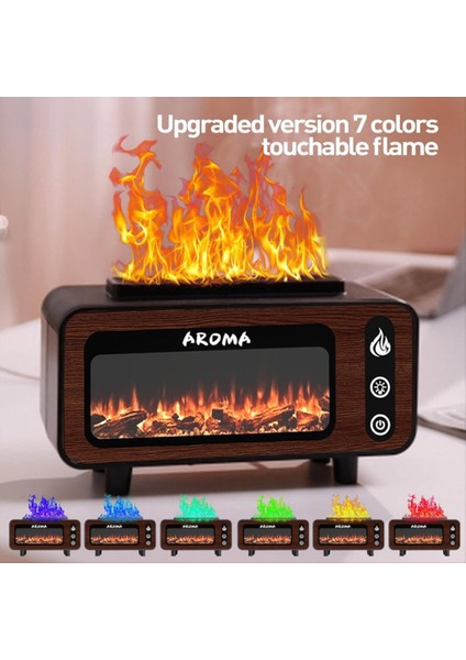 Alev Uçucu Yağ Difüzörü 7 Alev Rengi Aroma Yayıcı Susuz Otomatik Kapanma Nemlendiriciler Yatak Odası Yoga Spor Salonu Için (Yurt Dışından) fiyatları