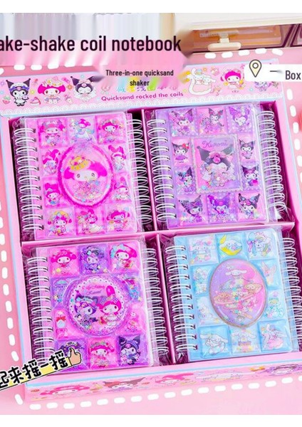 Kuromi My Melodi Cinnamoroll Sanrio 3D Sulu Kapak Stickerlı Not Defteri 1 Adet