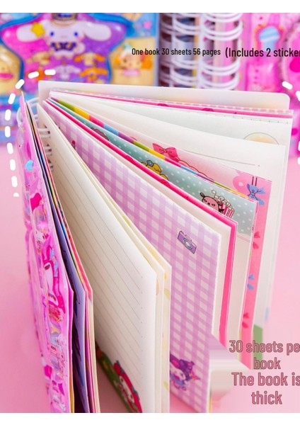 Kuromi My Melodi Cinnamoroll Sanrio 3D Sulu Kapak Stickerlı Not Defteri 1 Adet fırsatları