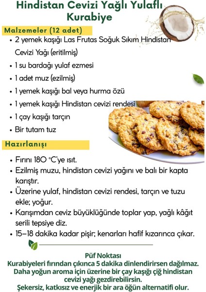 Yemeklik Hindistan Cevizi Yağı 1 Litre – Soğuk Sıkım, Saf & Doğal