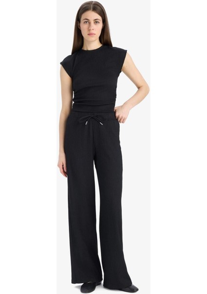 Straight Fit Cepli Bürümcük Pantolon