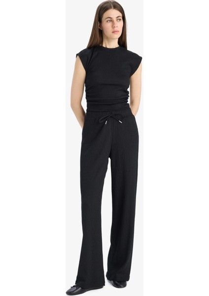 Straight Fit Cepli Bürümcük Pantolon