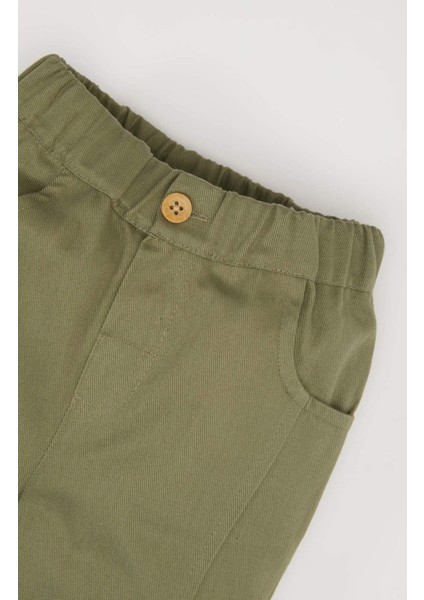 Erkek Bebek Beli Lastikli Düz Paça Gabardin Pantolon A8429A525SP