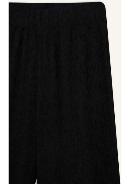 Wide Leg Pantolon Geniş Paça Basic Düz Bürümcük