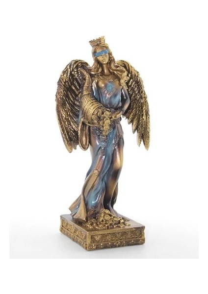 çınar ticaret polyester kanatlı bereket tanrıcası fortuna figürü