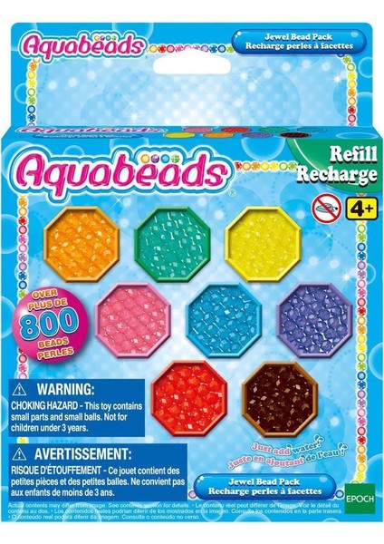 çınar ticaret 31520 epoch aquabeads kristal boncuk paketi - yedek paket, 800 parça +4 yaş