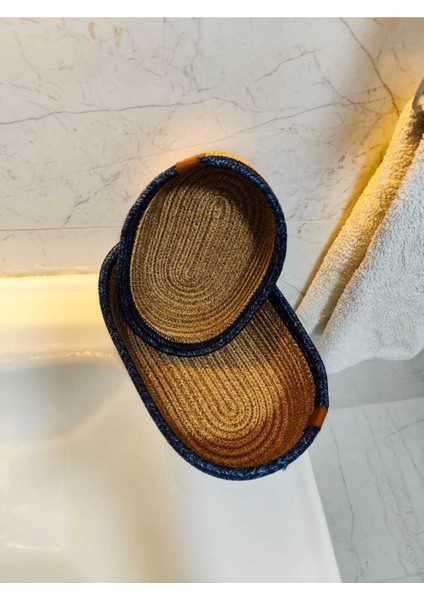 Lüks Jüt Hasır Desenli Sepet Dolap Içi Düzenleyici, Saklama Sepeti, 2 Adet Sepet 30*20*10 fiyatları