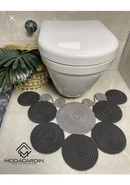Hasır Jüt Modern Klozet Önü Paspası