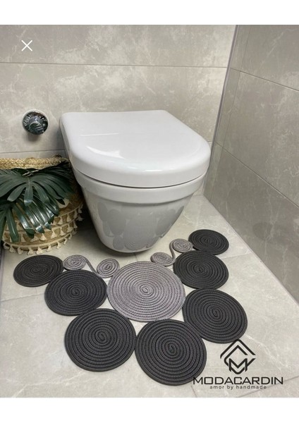 Hasır Jüt Modern Klozet Önü Paspası modelleri