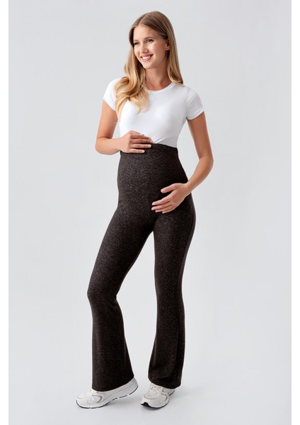 Ayarlanabilir Yüksek Bel Esnek Yumuşak Dokulu Viskoz Karışımlı Hamile Pantolonu HP02