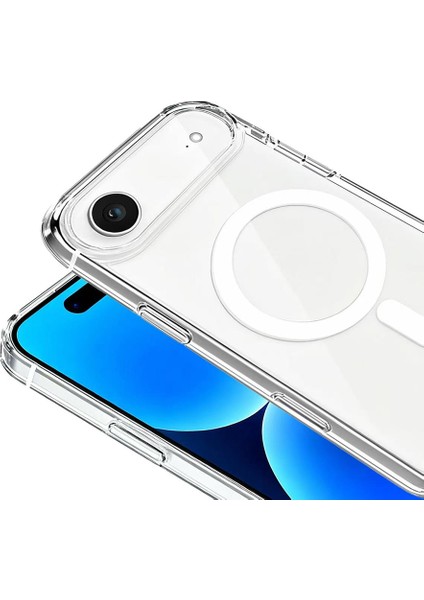 iPhone 17 Air Uyumlu Kılıf Orjin M-Safe Şarj Özellikli Ic Çipli Sert Kapak Şeffaf fiyatları