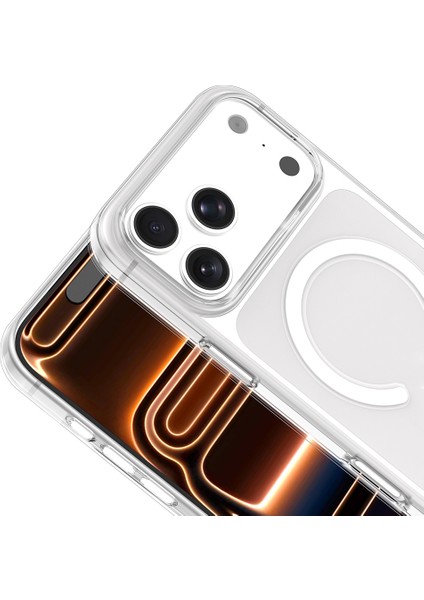 iPhone 17 Pro Uyumlu Kılıf Orjin M-Safe Şarj Özellikli Ic Çipli Sert Kapak Şeffaf modelleri