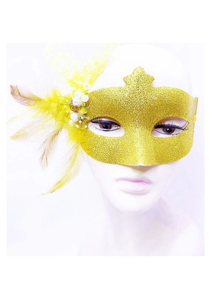 çınar ticaret altın renk simli ınci maskesi