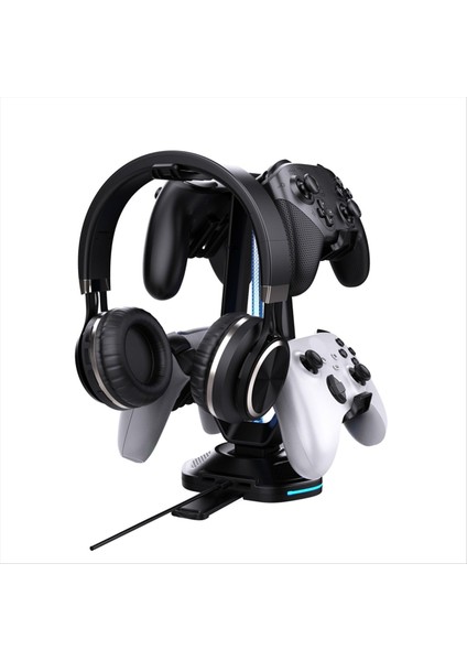 Çok Fonksiyonlu Oyun Denetleyicisi Kulaklık Standı Rgb Aydınlatma Çift USB Şarj Bağlantı Noktaları Masa Denetleyici Tutucu (Yurt Dışından) fırsatları
