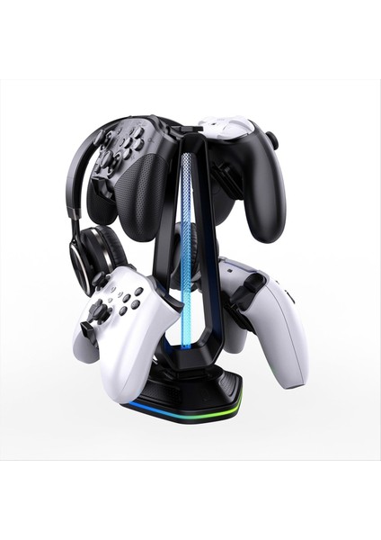 Çok Fonksiyonlu Oyun Denetleyicisi Kulaklık Standı Rgb Aydınlatma Çift USB Şarj Bağlantı Noktaları Masa Denetleyici Tutucu (Yurt Dışından) indirimleri