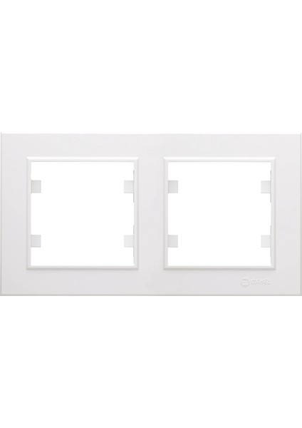 çınar ticaret beyaz ıkili çerçeve - priz ve anahtar ıçin uyumlu çerçeve