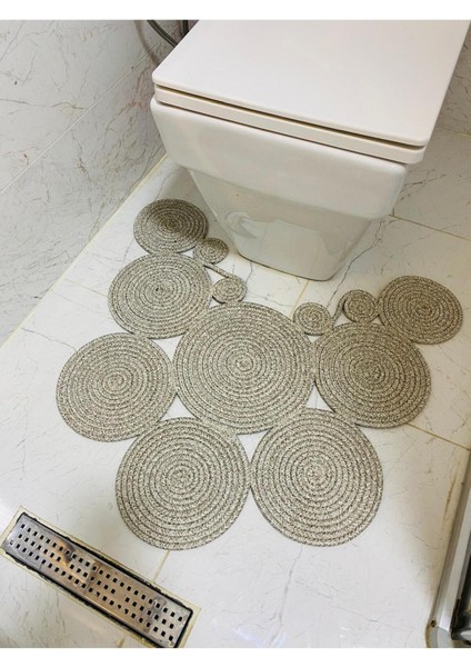 Jüt, Hasır, Paspas, Banyo Paspası, Klozet Önü Paspası, Klozet Paspas, Çift Taraflı modelleri