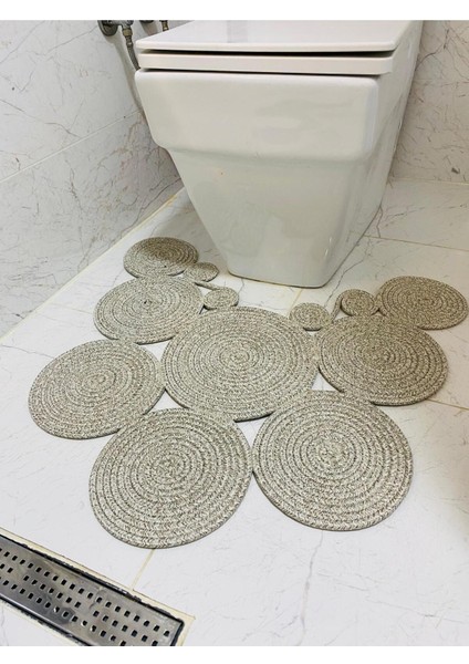 Jüt, Hasır, Paspas, Banyo Paspası, Klozet Önü Paspası, Klozet Paspas, Çift Taraflı indirimleri