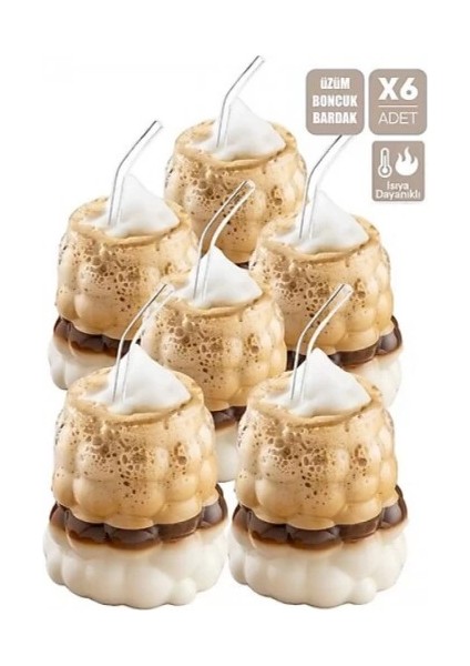 çınar ticaret üzüm bardak seti (60 ml) - 6 adet