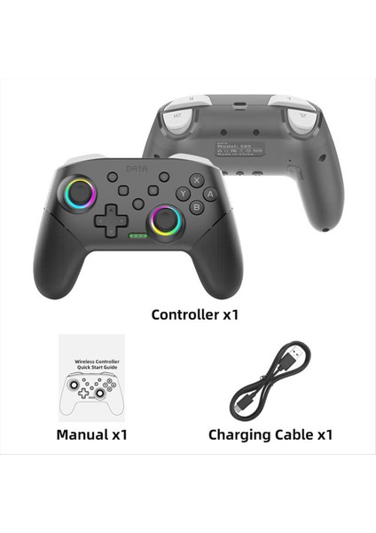 S80 Switch2/switch/lite/oled Rgb Aydınlatma Kontrol Cihazı Için Kablosuz Bluetooth Denetleyicisi 6 Eksen+Titreşim+Turbo Gösterildiği Gibi (Yurt Dışından) fiyatları