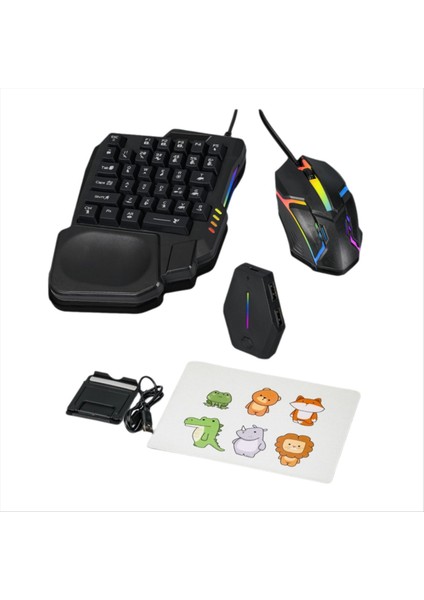 35KEY Ergonomi Rgb Oyun Klavyesi+Klavye ve Fare Dönüştürücü+Fare 5 Içinde 1 Mobil Oyun Combo Kiti Pubg Için (Yurt Dışından)