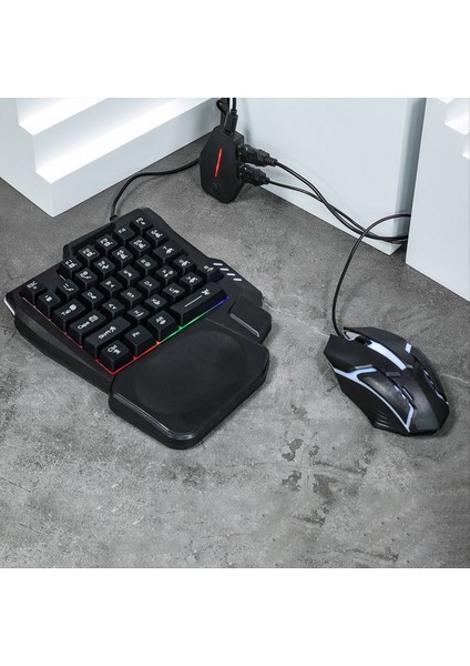 35KEY Ergonomi Rgb Oyun Klavyesi+Klavye ve Fare Dönüştürücü+Fare 5 Içinde 1 Mobil Oyun Combo Kiti Pubg Için (Yurt Dışından) indirimleri
