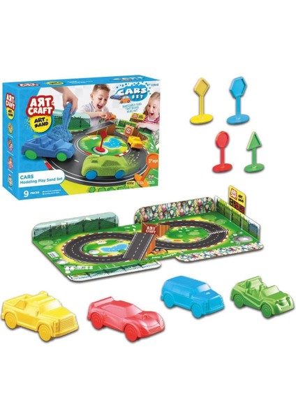 çınar ticaret 03948 artsand arabalar kum seti 600 gr -fentoys