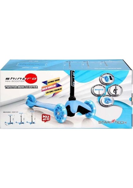 çınar ticaret twist ışıklı scooter mavi 40 kg kadar fırsatları