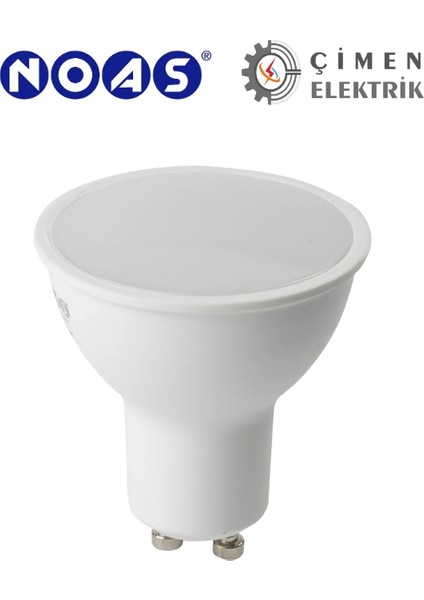 çınar ticaret noas yl91 0702 7w led çanak ampül 3200k günışığı gu10 duy