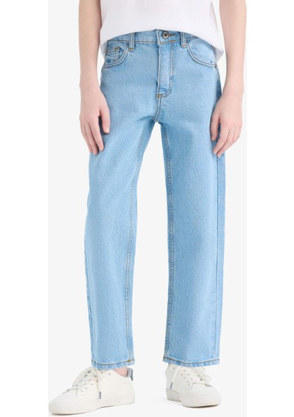 Erkek Çocuk Straight Fit Düz Paça Jean Pantolon D9012A825SM