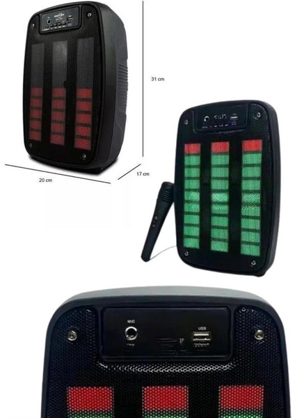 çınar ticaret bluetooth hoparlör taşınabilir şarjlı ışıklı büyük boy yüksek ses kaliteli modelleri