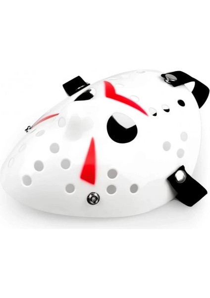 çınar ticaret beyaz kırmızı çizgili tam yüz hokey maskesi modelleri