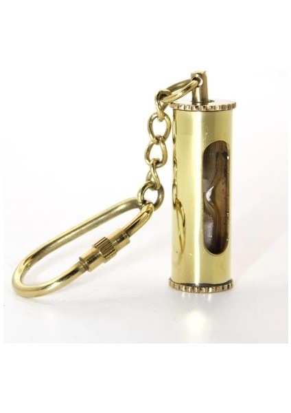 çınar ticaret pirinç kum saati anahtarlık model 1