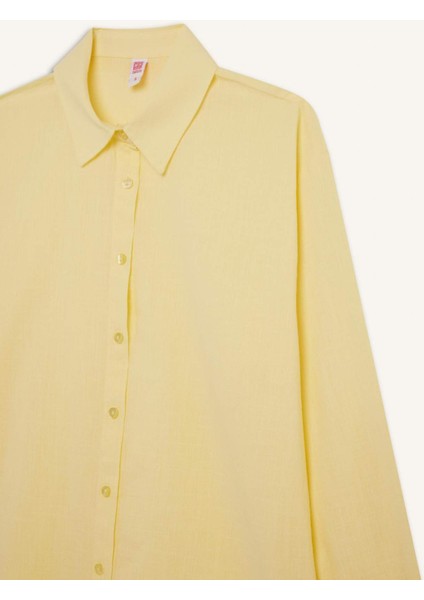 Regular Fit Pamuklu Plaj Gömleği-Fall in Love