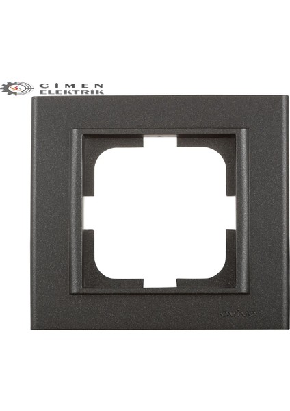 çınar ticaret metalik siyah tekli çerçeve - priz ve anahtar ıçin uyumlu çerçeve