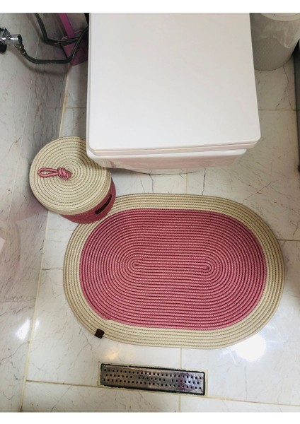 Jüt,hasır,2 Li,banyo Takımı,bohem Tarzı Banyo Takımı, PASPAS/SEPET/25X25 fiyatları