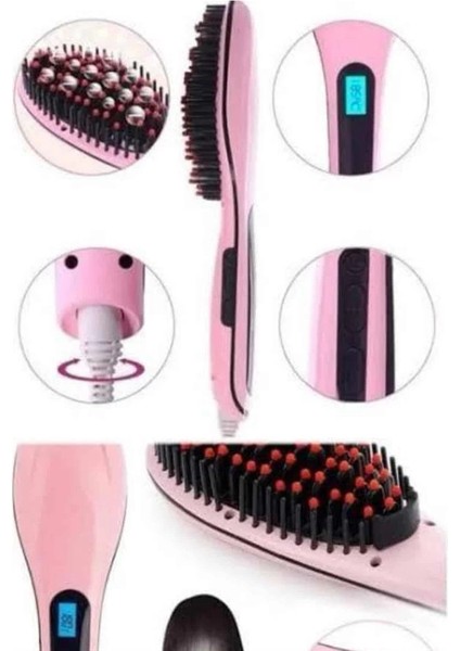 çınar ticaret saç fırça akıllı lcd ekran pratik saç düzleştirici tarak pratik taşınabilir modelleri