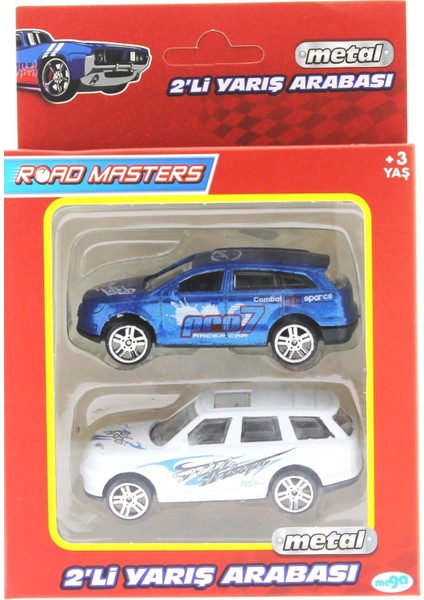 çınar ticaret 2'li metal yarış arabası seti beyaz suvlu modelleri