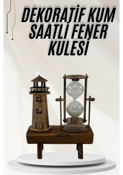 çınar ticaret hediyelik eşya retro ahşap deniz feneri kum saati biblo