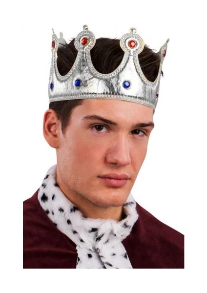 çınar ticaret kral tacı gümüş renk kumaş malzeme yetişkin boy